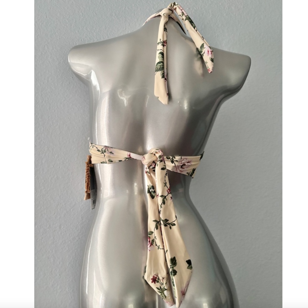 ANTONIO MELANI Cream Floral Crisscross Bikini - Picture 5 of 8
